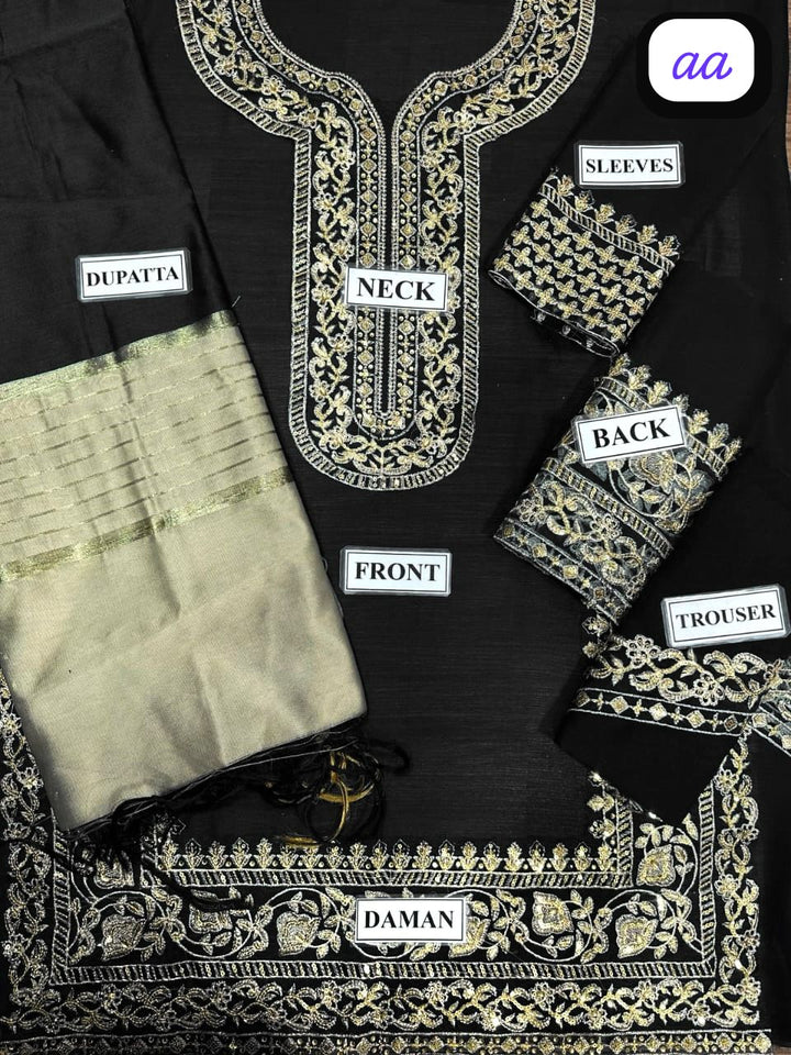 Asim Jofa Chiffon Suit-Aarasta