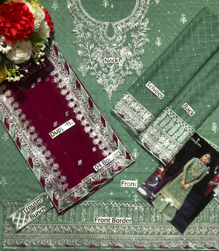 Asim Jofa Chiffon Suit-Aarasta