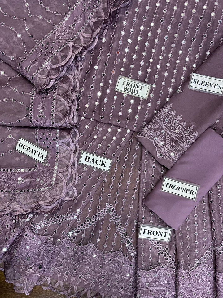 Asim Jofa Chiffon Suit-Aarasta