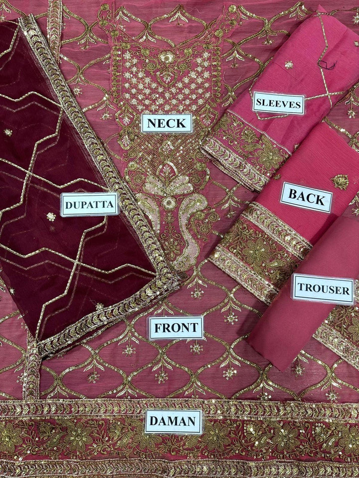 Asim Jofa Chiffon Suit-Aarasta