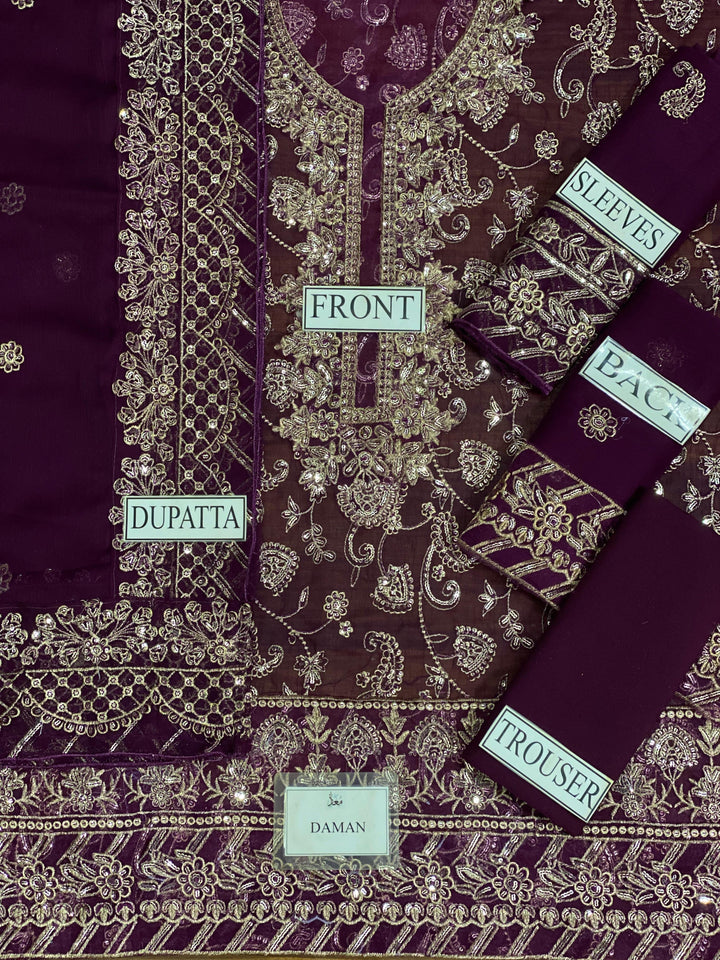 Asim Jofa Chiffon Suit-Aarasta