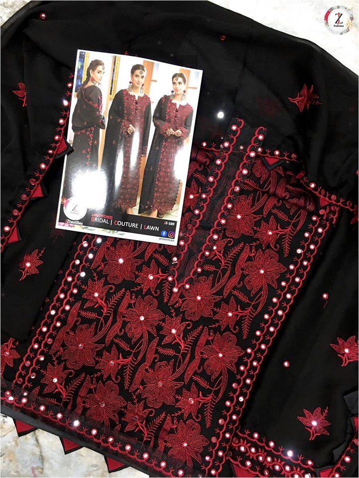 Asim Jofa Chiffon Suit-Aarasta