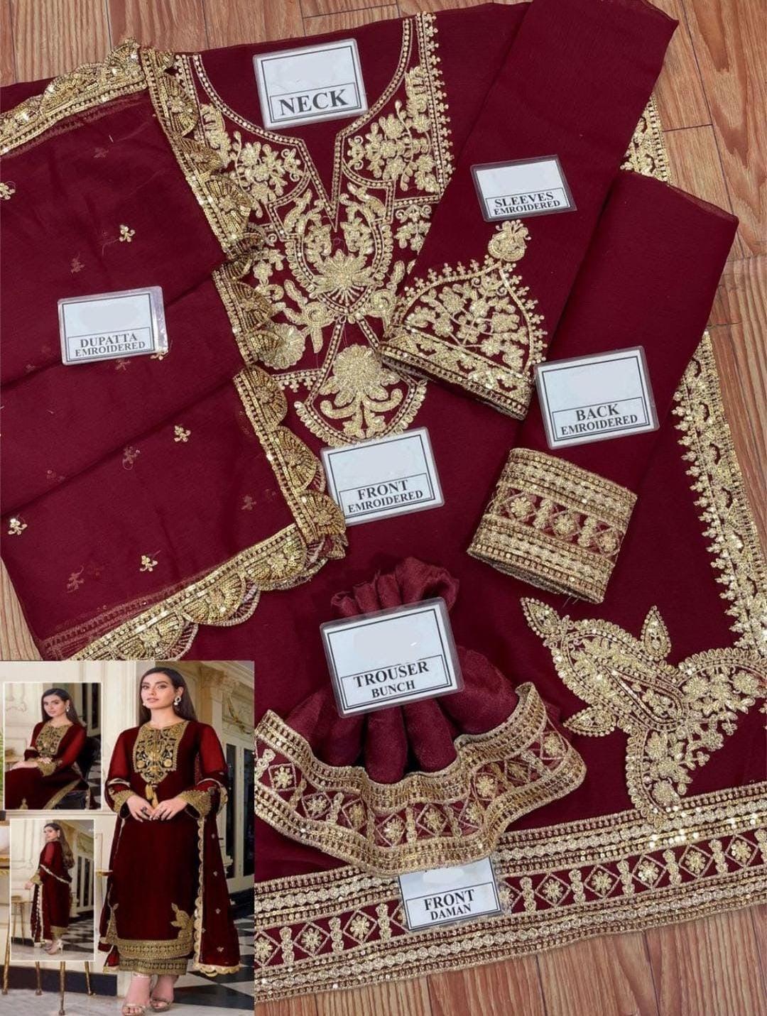 Asim Jofa Chiffon Suit-Aarasta