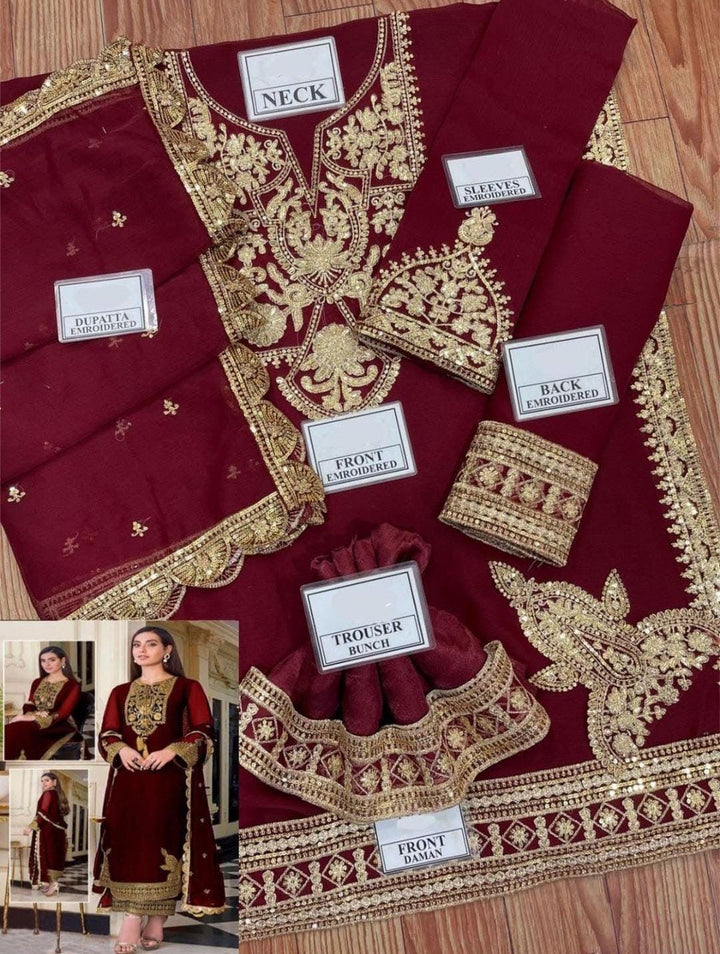 Asim Jofa Chiffon Suit-Aarasta