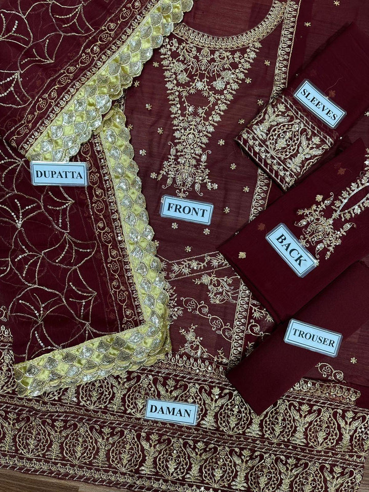 Asim Jofa Chiffon Suit-Aarasta