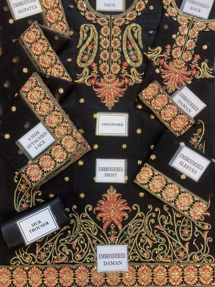 Asim Jofa Organza Suit-Aarasta