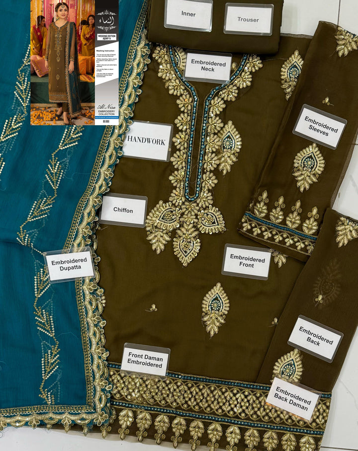 Asim Jofa Chiffon Suit-Aarasta