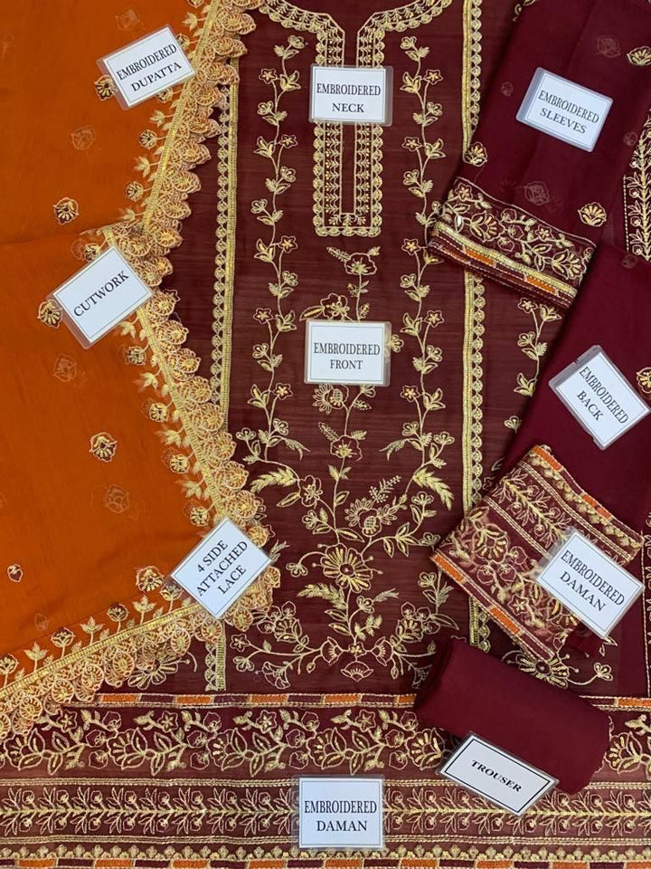 Asim Jofa Chiffon Suit-Aarasta