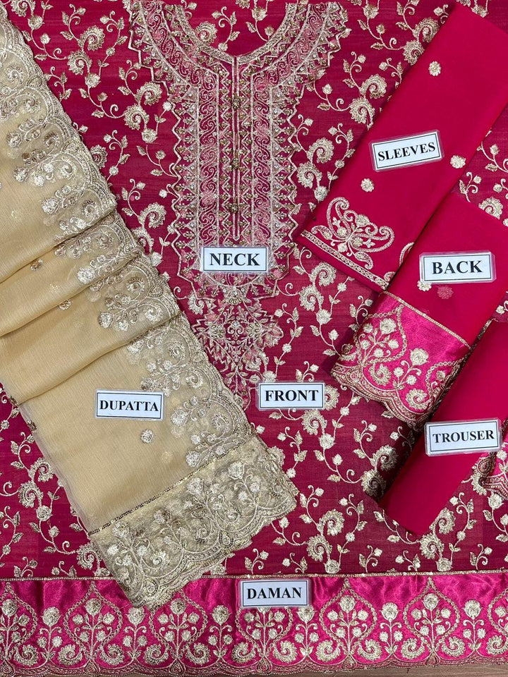 Asim Jofa Chiffon Suit-Aarasta