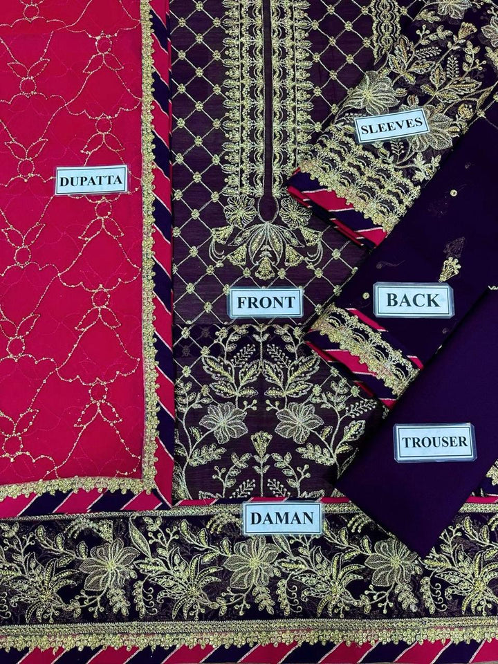 Asim Jofa Chiffon Suit-Aarasta