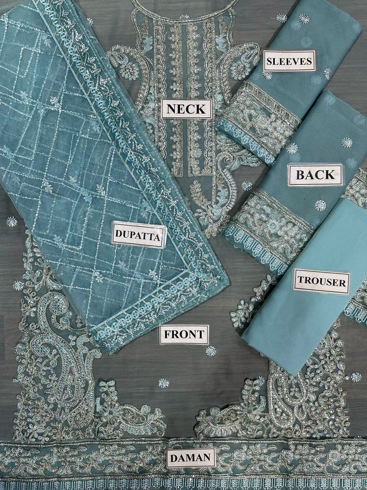 Asim Jofa Chiffon Suit-Aarasta