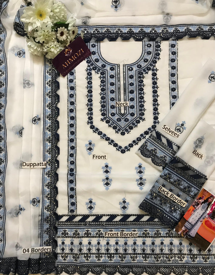 Asim Jofa Chiffon Suit-Aarasta