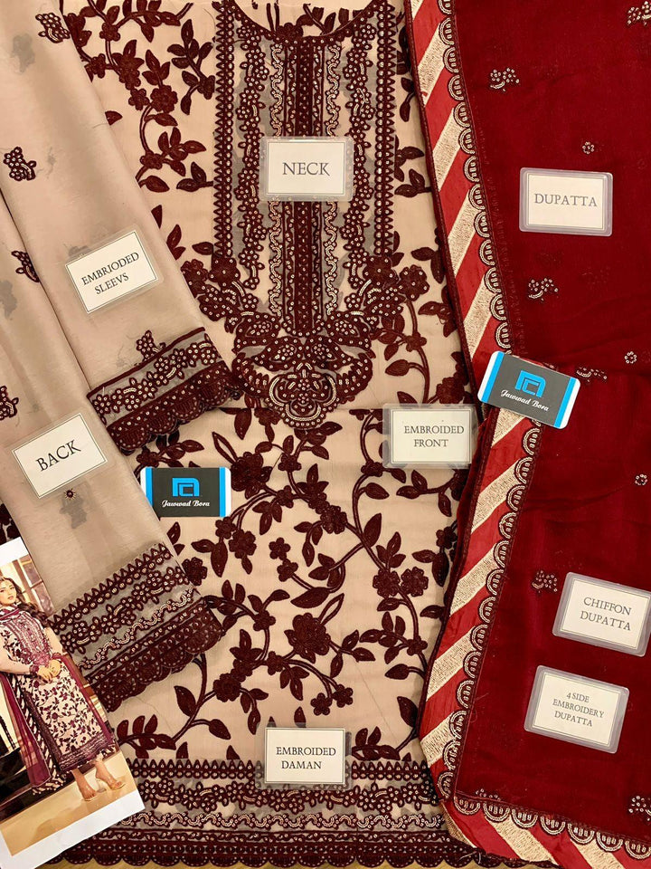 Asim Jofa Chiffon Suit-Aarasta