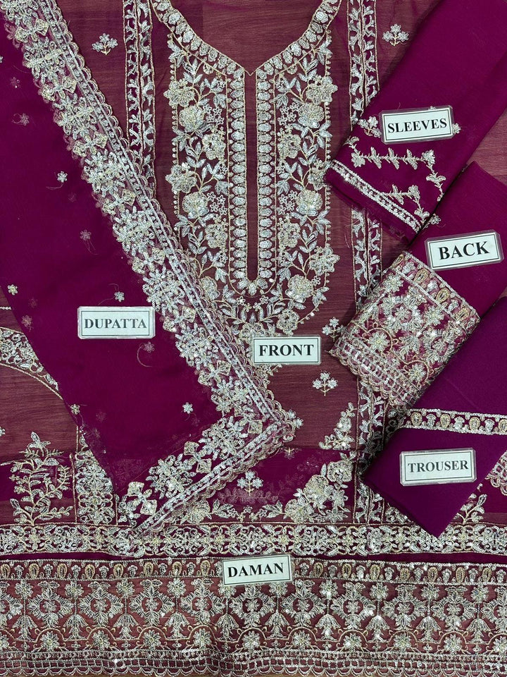 Asim Jofa Chiffon Suit-Aarasta