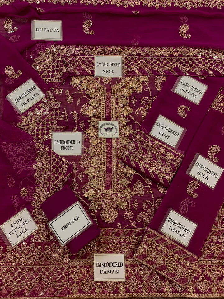 Asim Jofa Chiffon Suit-Aarasta