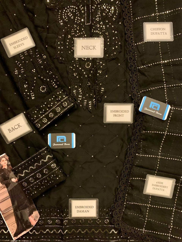 Asim Jofa Chiffon Suit-Aarasta