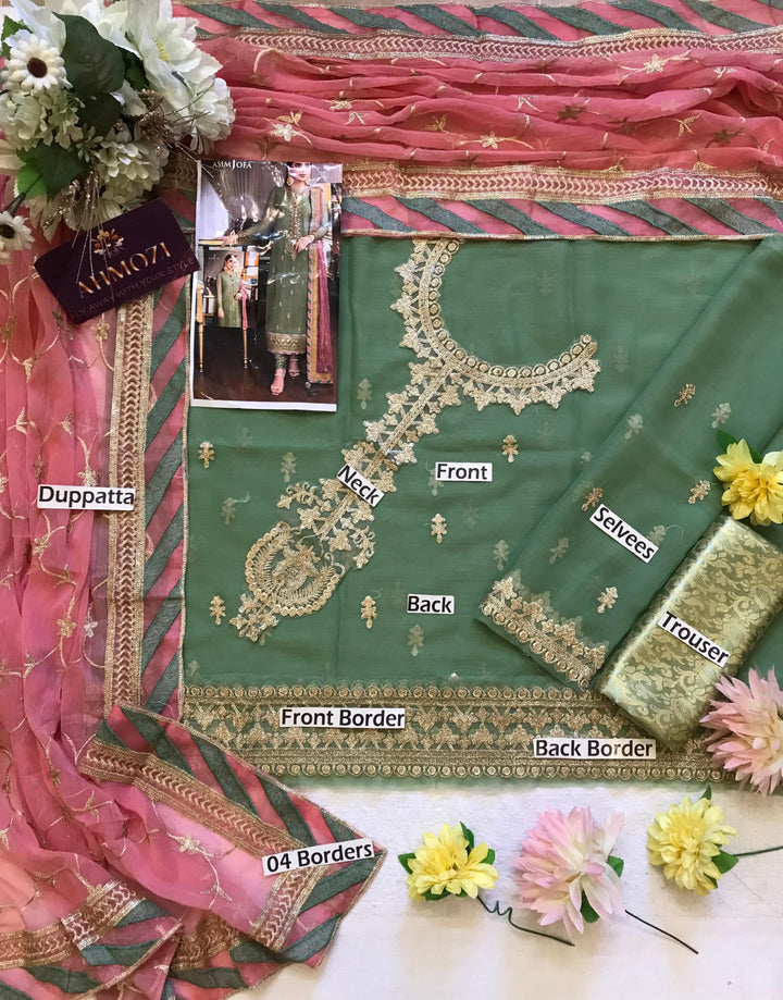 Asim Jofa Chiffon Suit-Aarasta