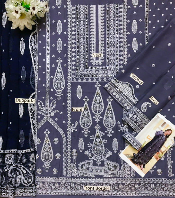 Asim Jofa Chiffon Suit-Aarasta