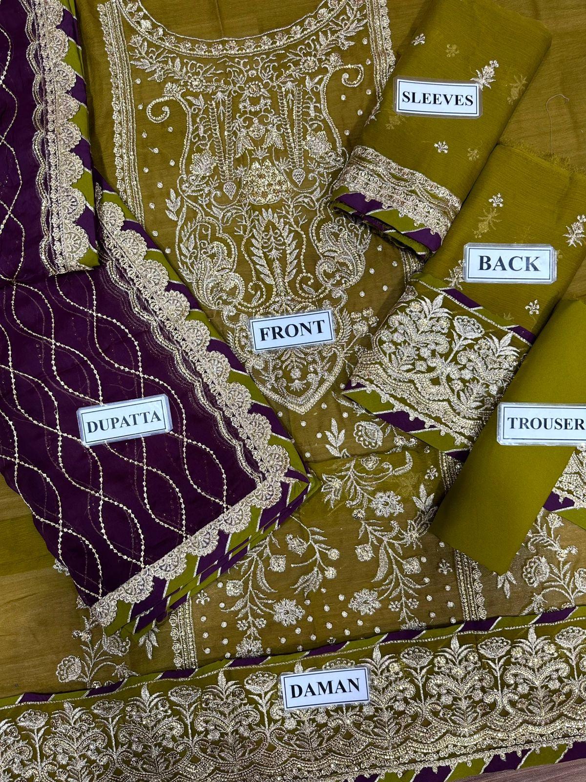Asim Jofa Chiffon Suit-Aarasta