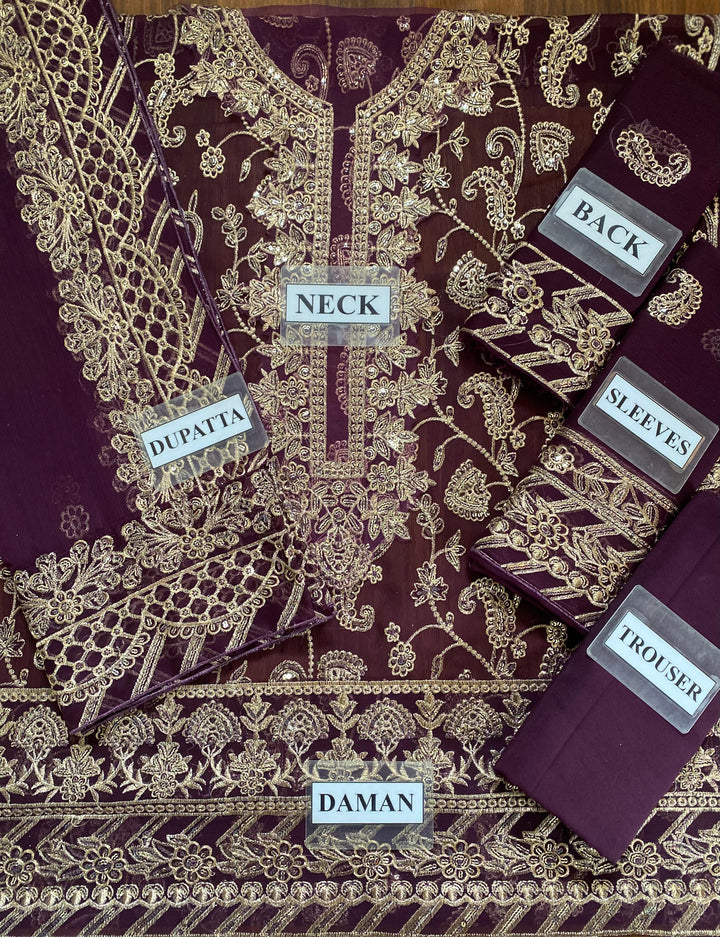 Asim Jofa Chiffon Suit-Aarasta