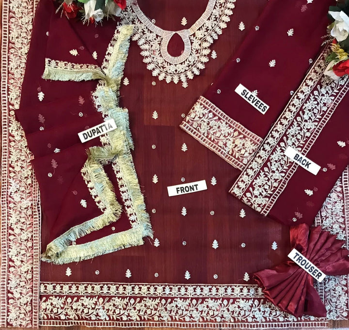 Asim Jofa Chiffon Suit-Aarasta