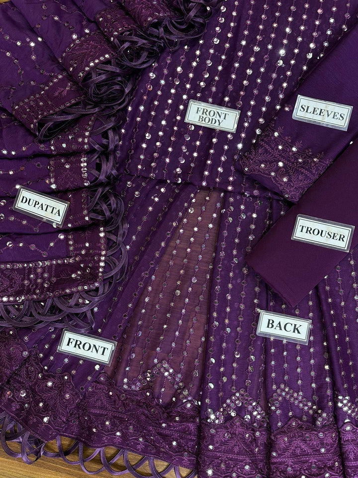 Asim Jofa Chiffon Suit-Aarasta