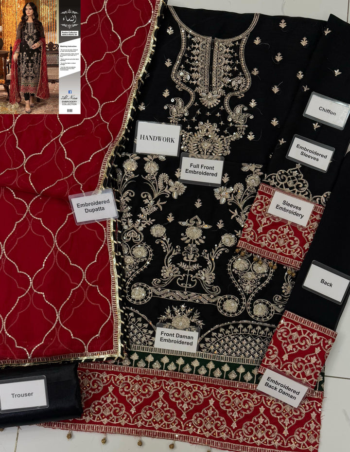 Asim Jofa Chiffon Suit-Aarasta