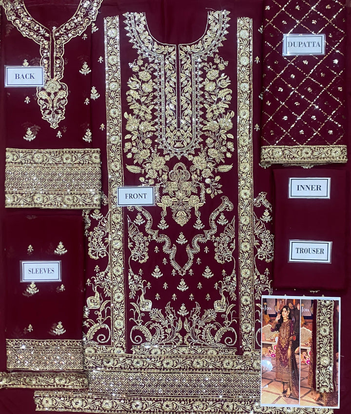 Asim Jofa Chiffon Suit-Aarasta