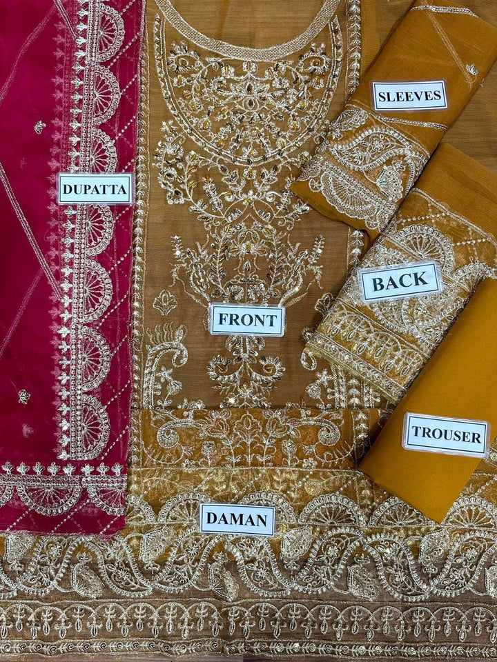 Asim Jofa Chiffon Suit-Aarasta