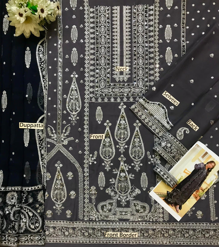 Asim Jofa Chiffon Suit-Aarasta