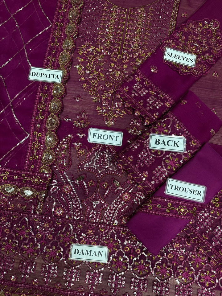 Asim Jofa Chiffon Suit-Aarasta