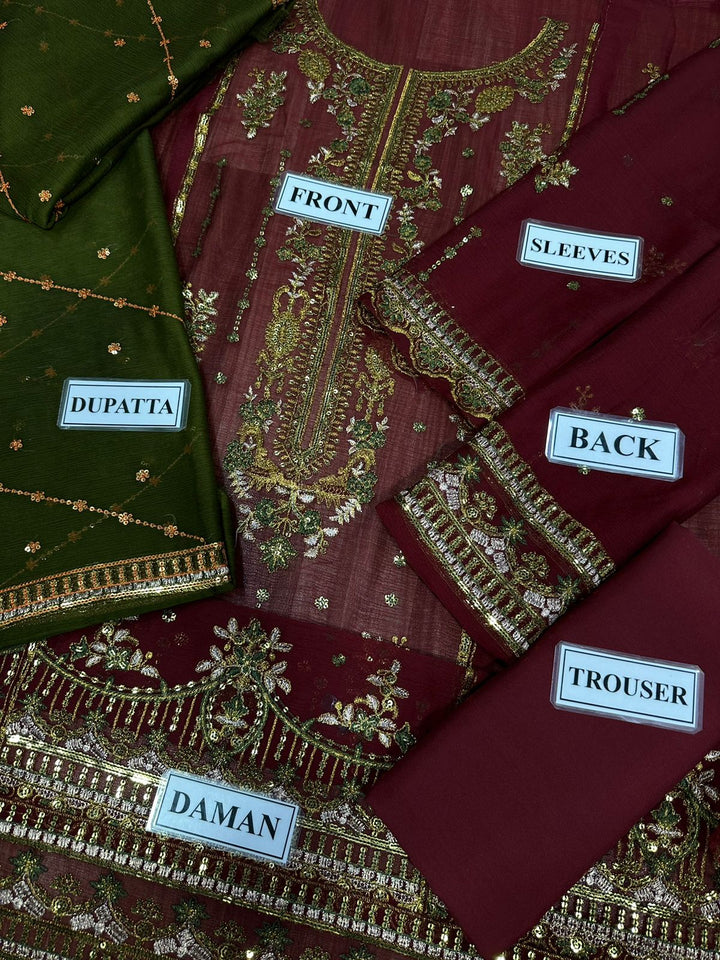 Asim Jofa Chiffon Suit-Aarasta