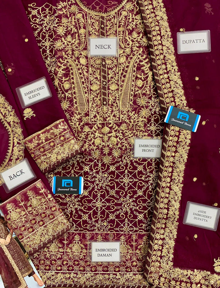 Asim Jofa Chiffon Suit-Aarasta