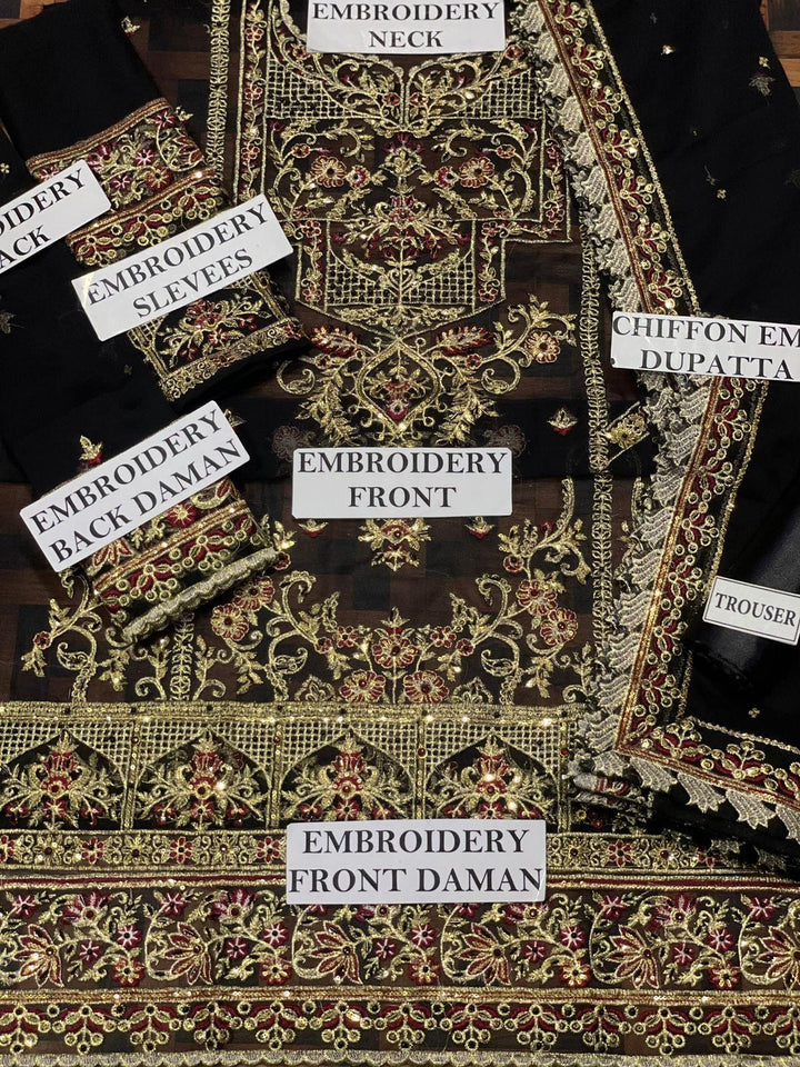 Asim Jofa Chiffon Suit-Aarasta