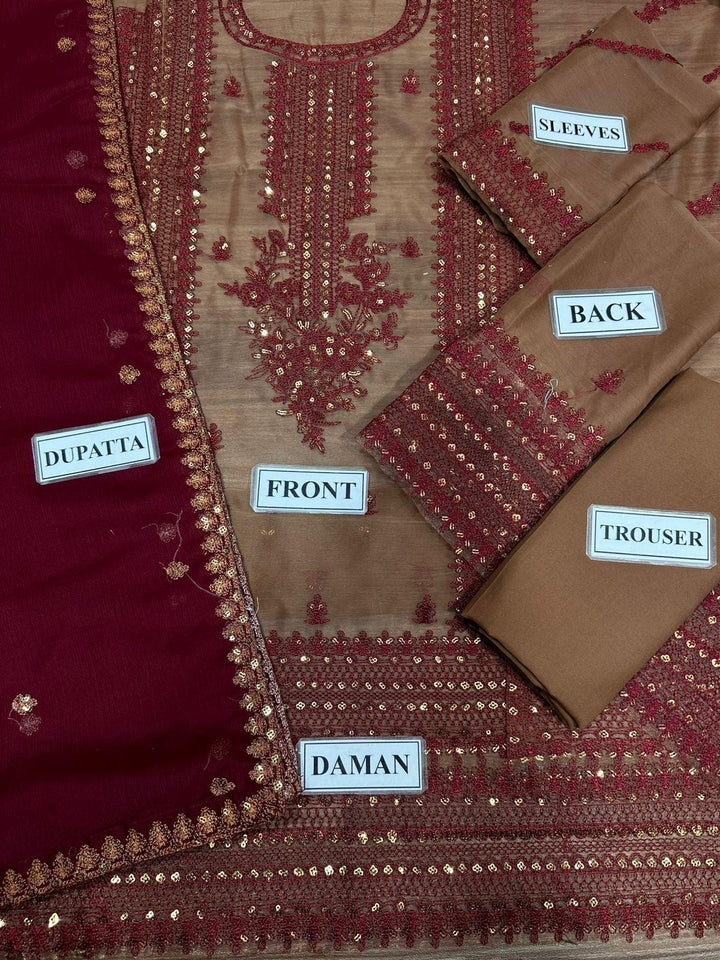 Asim Jofa Chiffon Suit-Aarasta