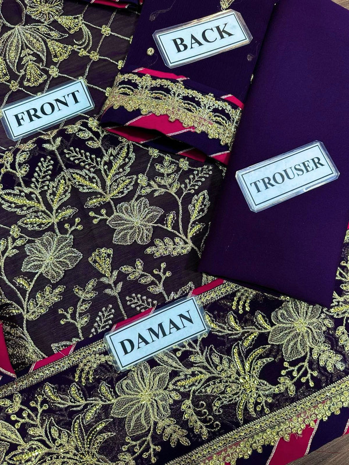 Asim Jofa Chiffon Suit-Aarasta