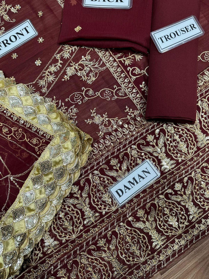 Asim Jofa Chiffon Suit-Aarasta