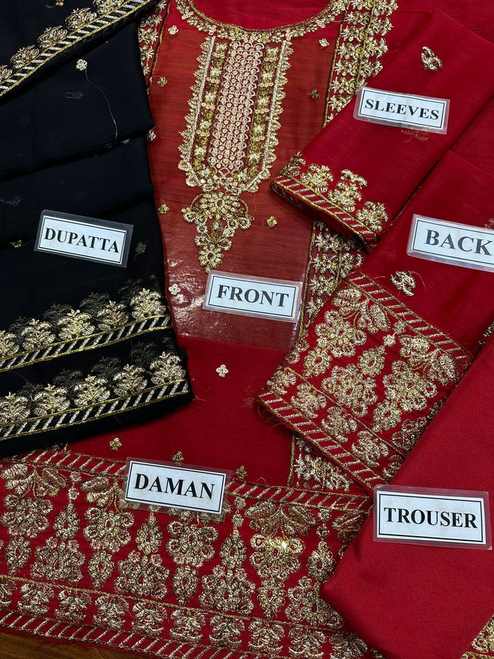 Asim Jofa Chiffon Suit-Aarasta