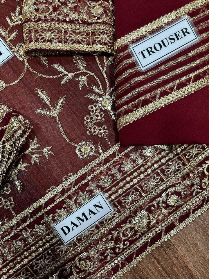 Asim Jofa Chiffon Suit-Aarasta