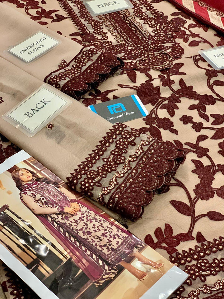 Asim Jofa Chiffon Suit-Aarasta