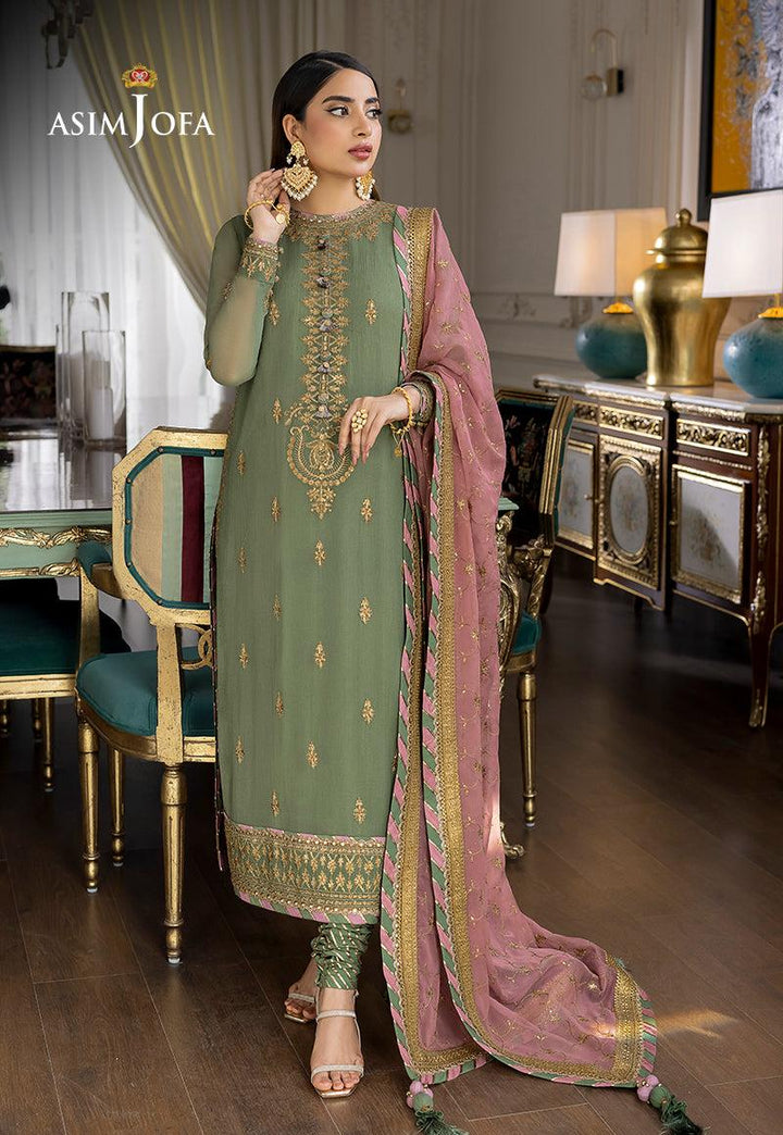 Asim Jofa Chiffon Suit-Aarasta