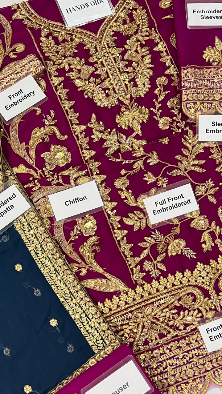 Asim Jofa Chiffon Suit-Aarasta