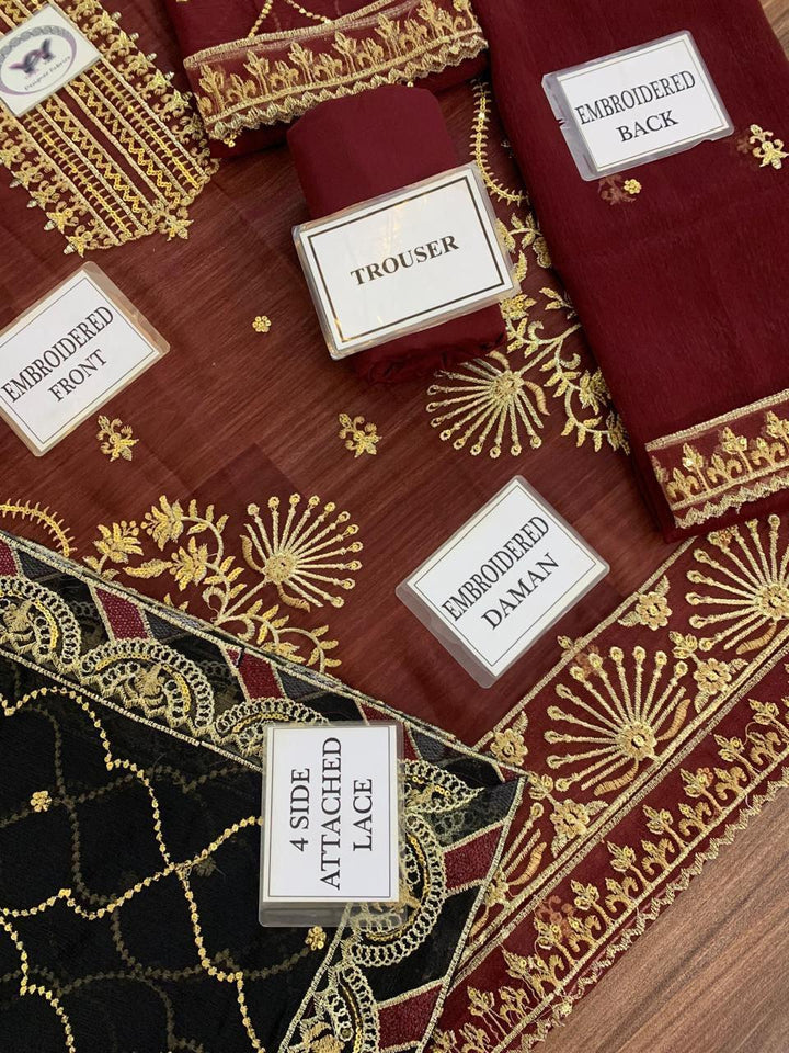 Asim Jofa Chiffon Suit-Aarasta