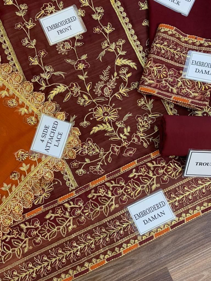 Asim Jofa Chiffon Suit-Aarasta