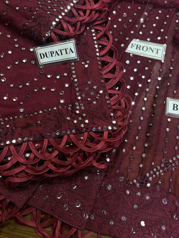 Asim Jofa Chiffon Suit-Aarasta