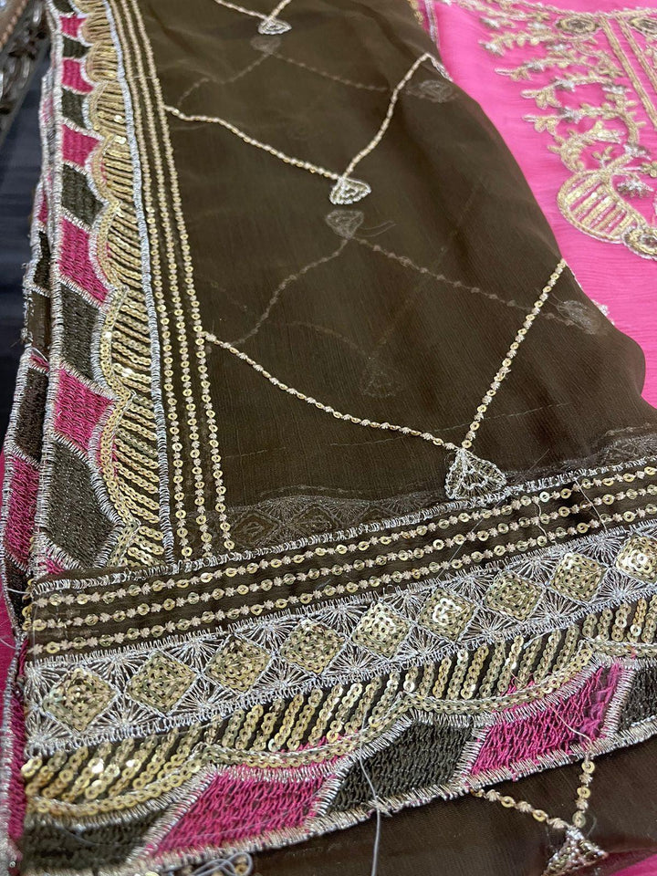 Asim Jofa Chiffon Suit-Aarasta