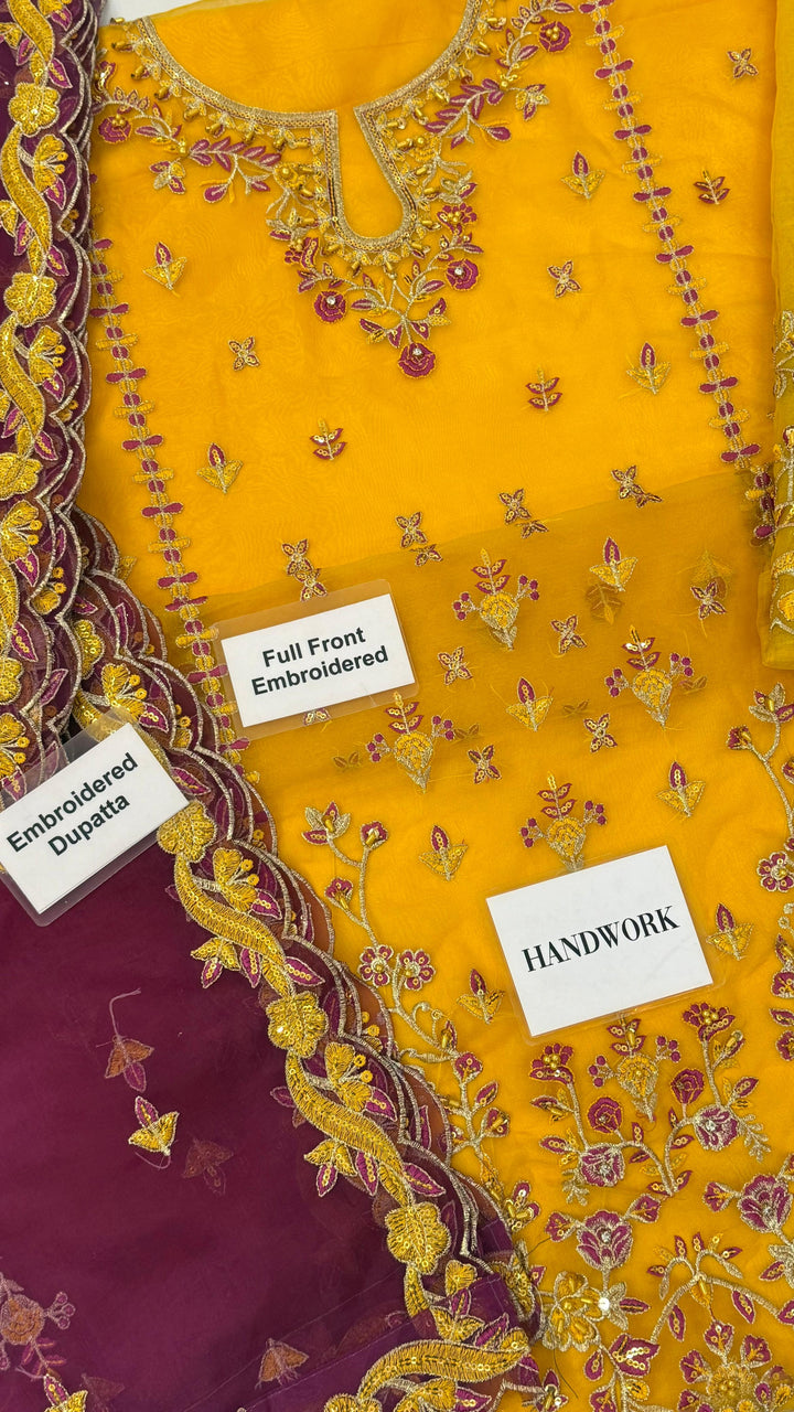 Asim Jofa Organza Suit-Aarasta