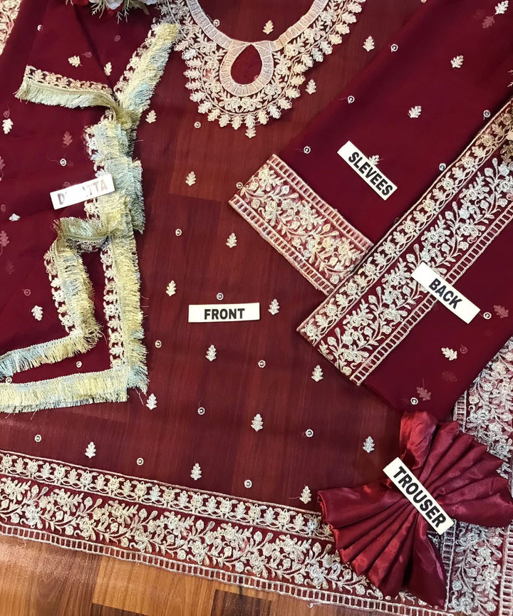 Asim Jofa Chiffon Suit-Aarasta