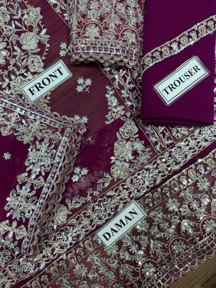 Asim Jofa Chiffon Suit-Aarasta