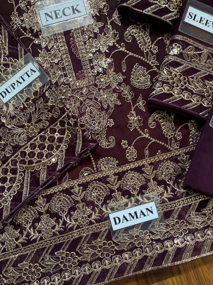 Asim Jofa Chiffon Suit-Aarasta